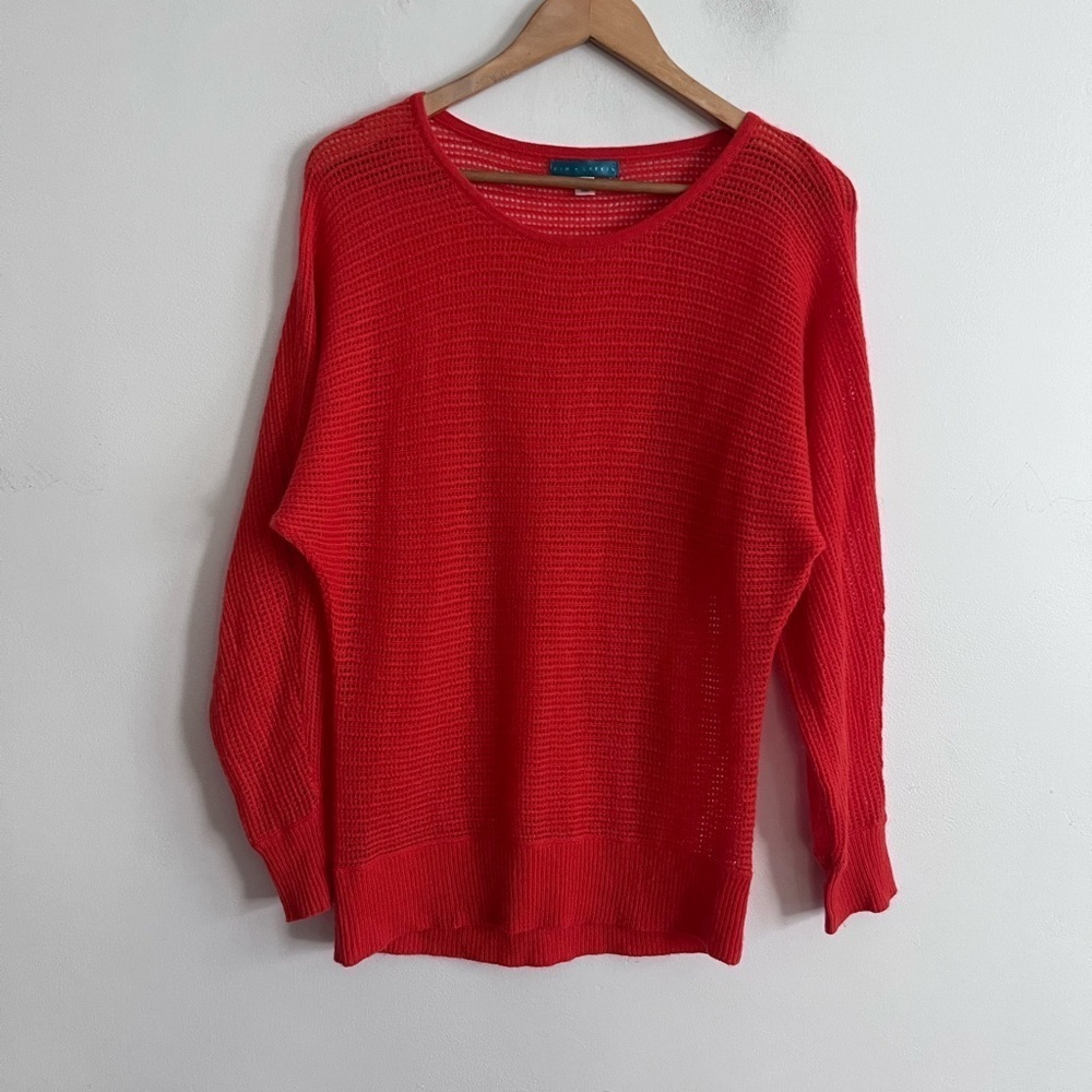 Pim + Larkin Cashmere Eyelet Dolman Sleeve Sweater Pullover